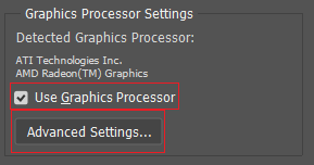 Enable Use Graphics Processor