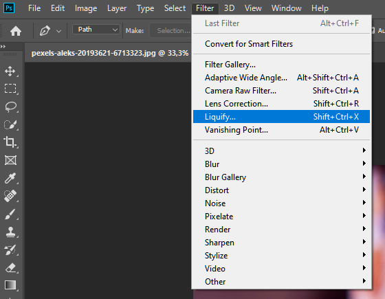 Liquify Tool in Photoshop