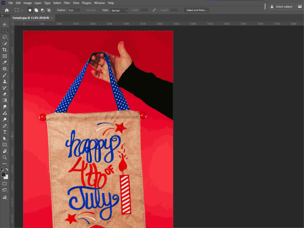 open your image in photoshop
