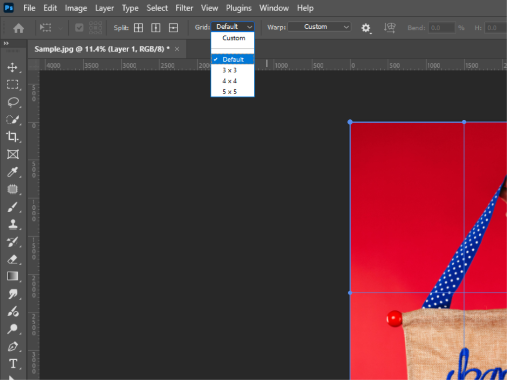 Choose a Grid Size to Create a Custom Warp Mesh