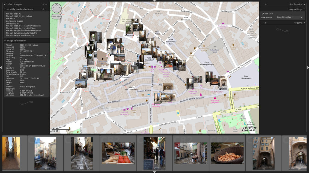 Darktable Screenshot Map